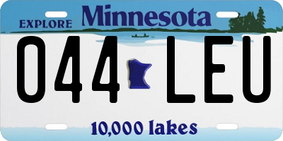 MN license plate 044LEU