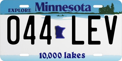 MN license plate 044LEV