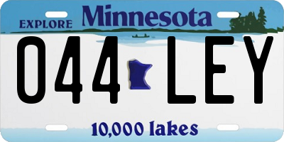 MN license plate 044LEY