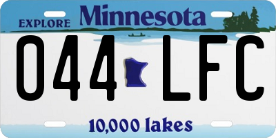 MN license plate 044LFC