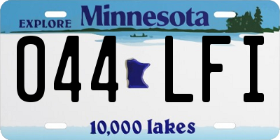 MN license plate 044LFI