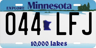 MN license plate 044LFJ