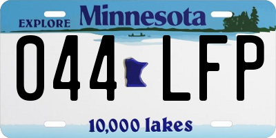 MN license plate 044LFP