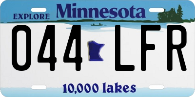 MN license plate 044LFR
