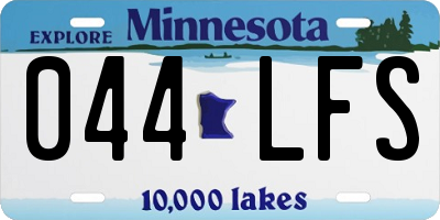MN license plate 044LFS