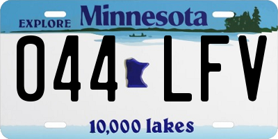 MN license plate 044LFV