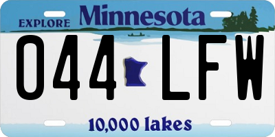 MN license plate 044LFW