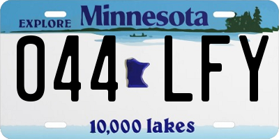 MN license plate 044LFY