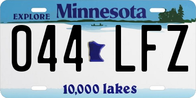 MN license plate 044LFZ