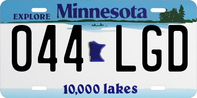 MN license plate 044LGD