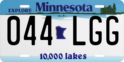 MN license plate 044LGG