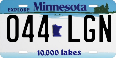 MN license plate 044LGN