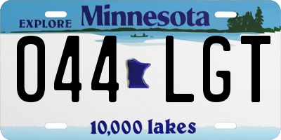MN license plate 044LGT