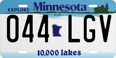 MN license plate 044LGV