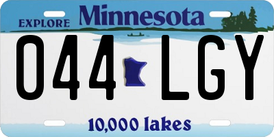 MN license plate 044LGY