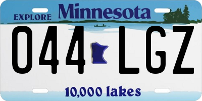 MN license plate 044LGZ