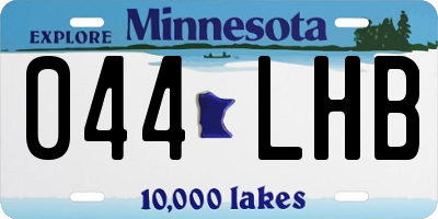 MN license plate 044LHB