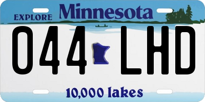MN license plate 044LHD
