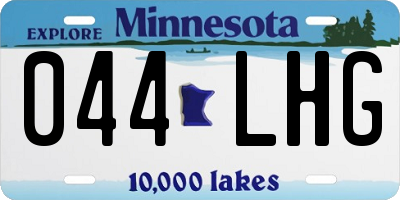 MN license plate 044LHG