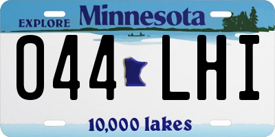 MN license plate 044LHI