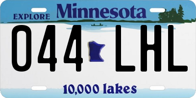 MN license plate 044LHL