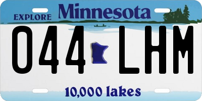 MN license plate 044LHM
