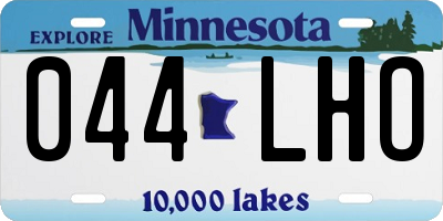 MN license plate 044LHO