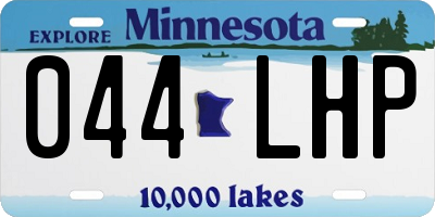 MN license plate 044LHP