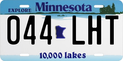 MN license plate 044LHT