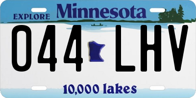 MN license plate 044LHV
