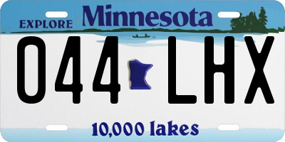 MN license plate 044LHX