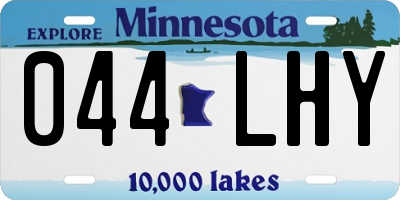 MN license plate 044LHY