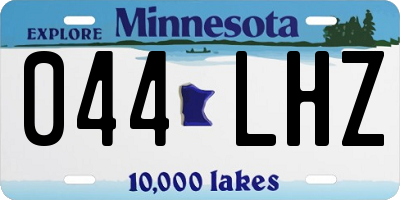 MN license plate 044LHZ