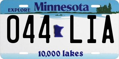 MN license plate 044LIA