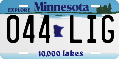 MN license plate 044LIG