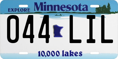 MN license plate 044LIL