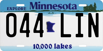 MN license plate 044LIN