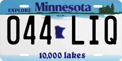 MN license plate 044LIQ