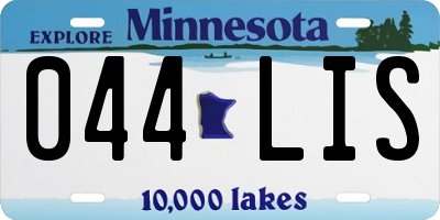 MN license plate 044LIS