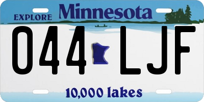 MN license plate 044LJF