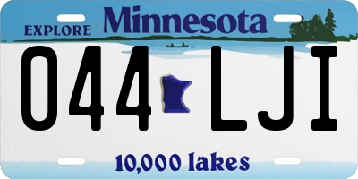 MN license plate 044LJI