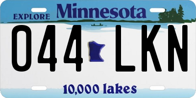 MN license plate 044LKN