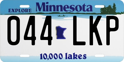 MN license plate 044LKP