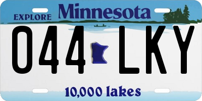 MN license plate 044LKY