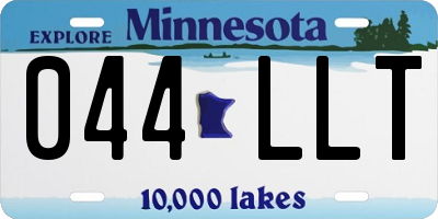 MN license plate 044LLT