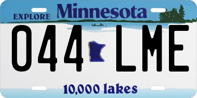 MN license plate 044LME