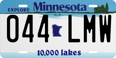 MN license plate 044LMW