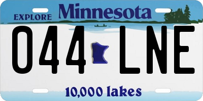 MN license plate 044LNE