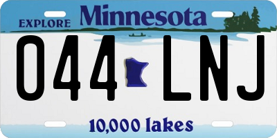 MN license plate 044LNJ