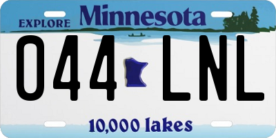 MN license plate 044LNL